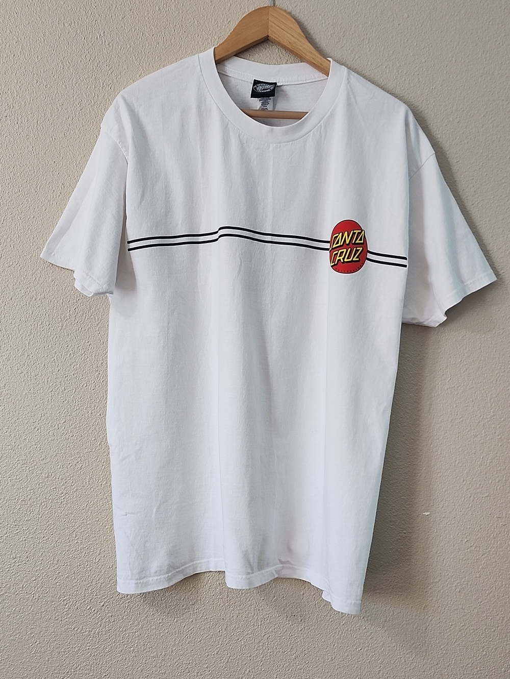 Santa Cruz Skateboards White  Classic Dot Logo T-Shirt
